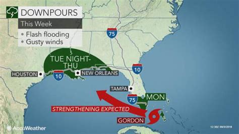 Tropical Storm Gordon path: Florida and US Gulf Coast on alert - Gordon to DRENCH Florida ...