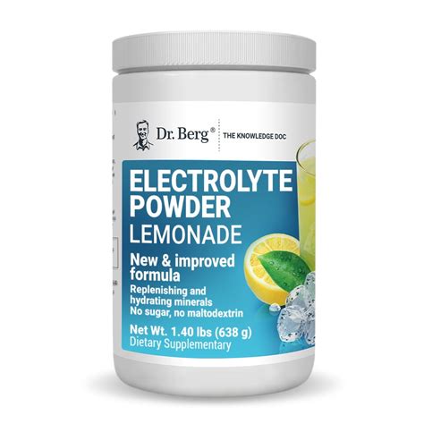 Dr. Berg Electrolyte Powder Lemonade - Hydration Powder, 100 Servings - Walmart.com