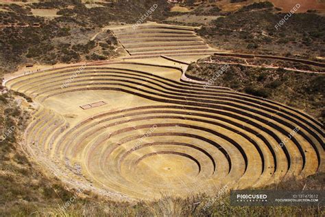 Incan ruins, Moray, Cusco, Peru — archeology, rock formation - Stock Photo | #137473612