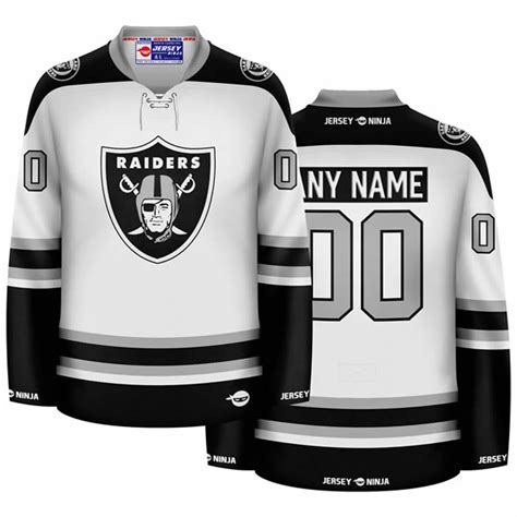 Jersey Ninja - Las Vegas Raiders White Hockey Jersey