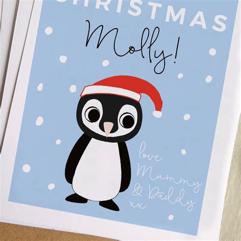 Personalised Cute Penguin Christmas Card By Small Dots