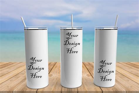 20 oz Skinny Tumbler Mockup,Full Wrap View Mockup,Add Design Mockup,Su ...