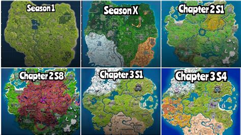 Fortnite Map Evolution Season 1-22 - YouTube