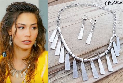 Erkenci Kus Turkish Dizi Sanem Silver Plated Brass Rectangle | Etsy | Beautiful necklaces ...