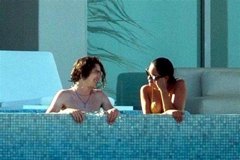 EIZA GONZALEZ and Timothee Chalamet at a Pool in Cabo 06/20/2020 ...