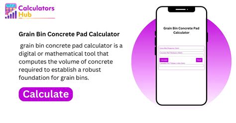 Grain Bin Concrete Pad Calculator Online