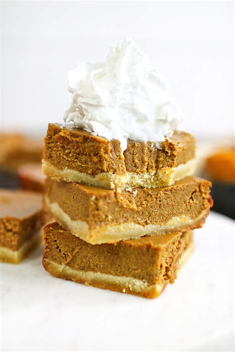 Healthy Pumpkin Pie Squares - Healthnut Nutrition