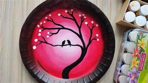 Best Out Of Waste | Thermocol Plate Wall Decor Ideas | Acrylic Painting ...