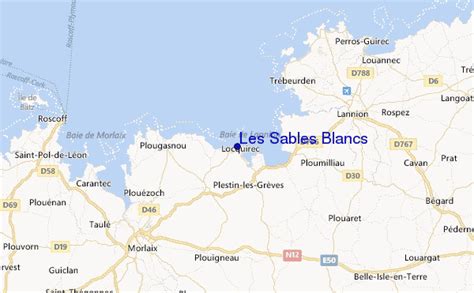 Les Sables Blancs Prévisions de Surf et Surf Report (Brittany - Finistere, France)