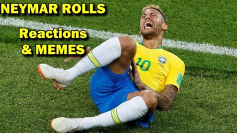 Neymar Rolls Over Dives Memes After Brazil Mexic 2-0 - YouTube