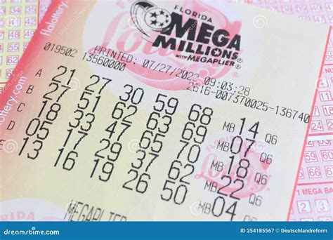 Mega Millions Florida: Close Up of Lottery Tickets Editorial ...