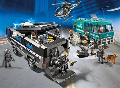 Playmobil 9360 City Action Tactical Unit SWAT Truck Playset New Free ...