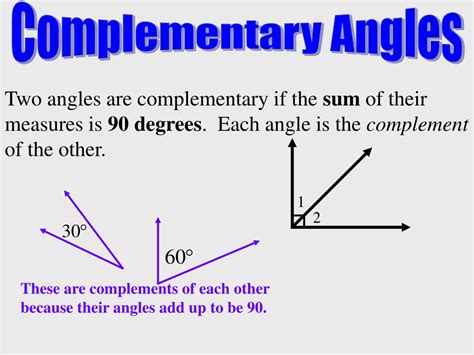 PPT - Complementary Angles and Supplementary Angles PowerPoint ...