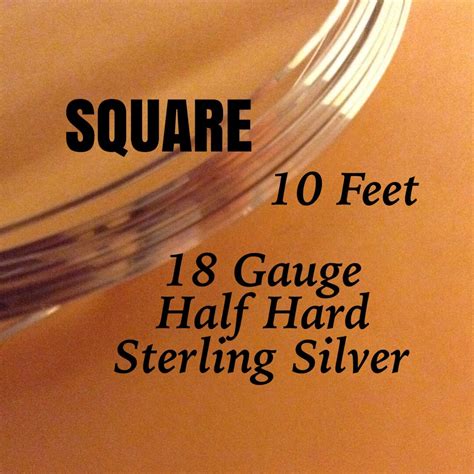 Sterling Silver Wire, 18 Gauge, 10 Feet WHOLESALE, Half Hard,square - Etsy