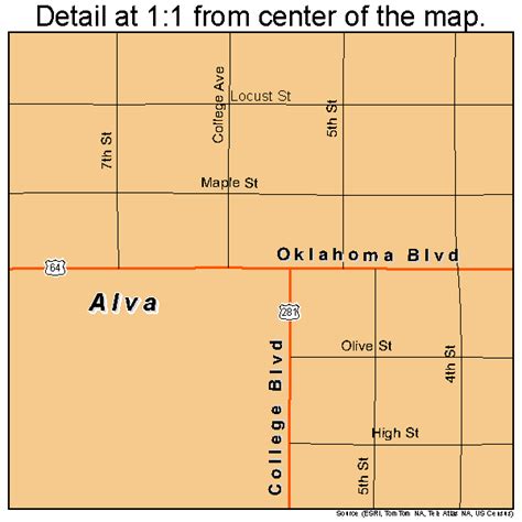 Alva Oklahoma Street Map 4001800