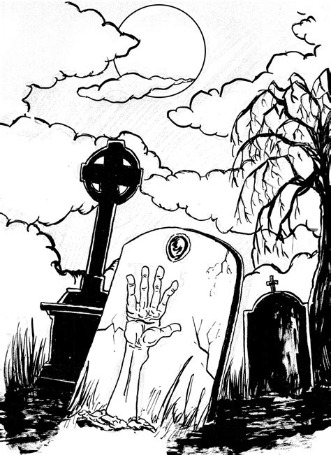 Graveyard Drawing at GetDrawings | Free download