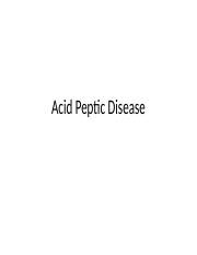 Understanding Acid Peptic Disease: Symptoms, Diagnosis & | Course Hero