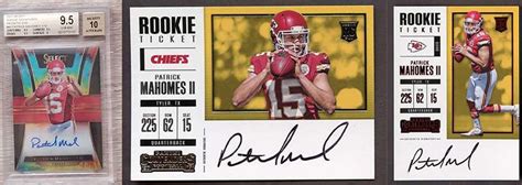 Three Patrick Mahomes autograph rookie cards up for auction tonight ...