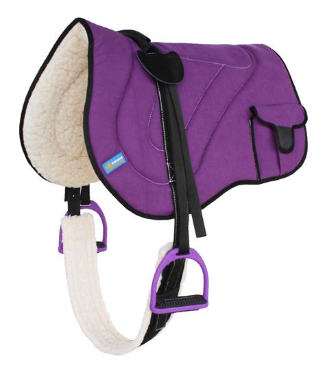 Horse SADDLE PAD Western Trail Fleece Padded Adjustable Bareback Pad Bags 39193 - Walmart.com ...