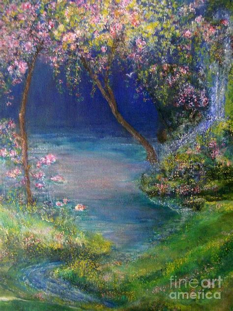 Moon River - Enchanted Forest Painting by Shan Ungar - Fine Art America