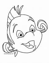 Flounder Little Mermaid Coloring Pages sketch template