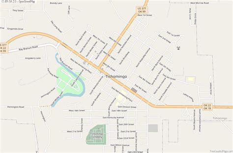 Tishomingo Map United States Latitude & Longitude: Free Maps