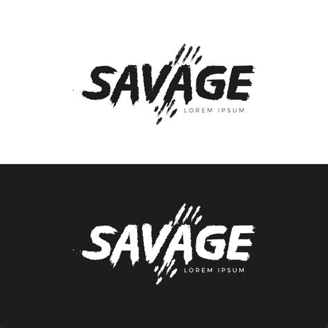 Premium Vector | Flat design savage logo template