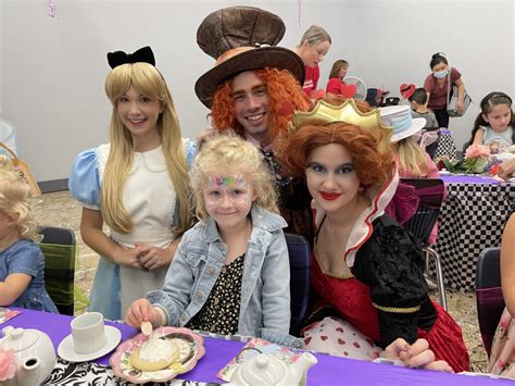 Visit Alice in Wonderland at Mad Hatter Tea Party - Hello Woodlands