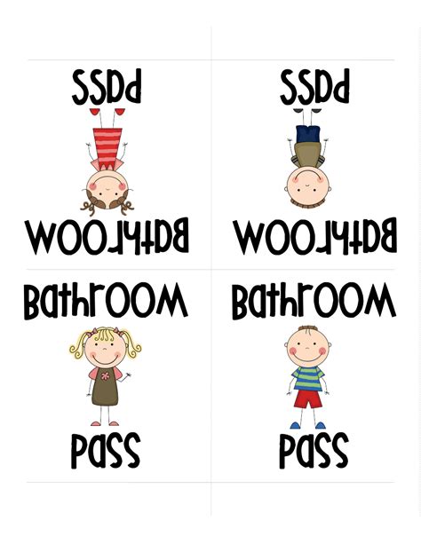 bathroom passes-1.pdf - Google Drive | Teaching inspiration, First grade, Beginning of school