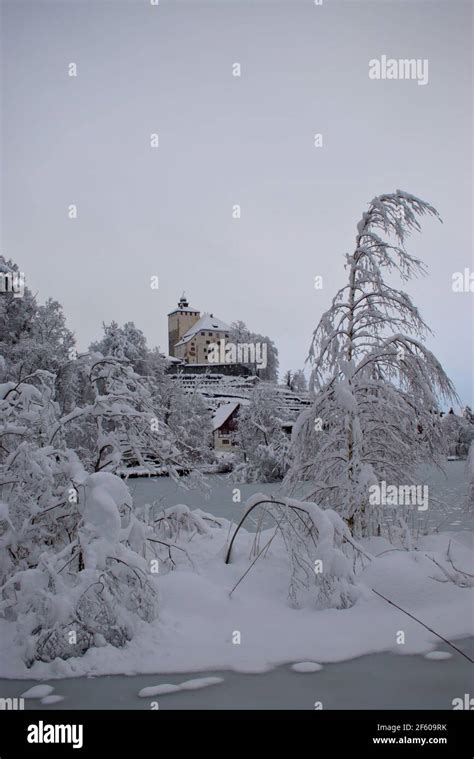 Winter time at the castle Werdenberg in Buchs in Switzerland 15.1.2021 Stock Photo - Alamy