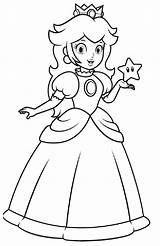 Princess Peach Coloring Pages Super Marios Lover  ColoringLivecom sketch template