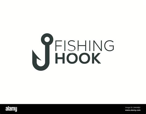 Minimalist fishing hook logo design vector template. Fishing hook ...