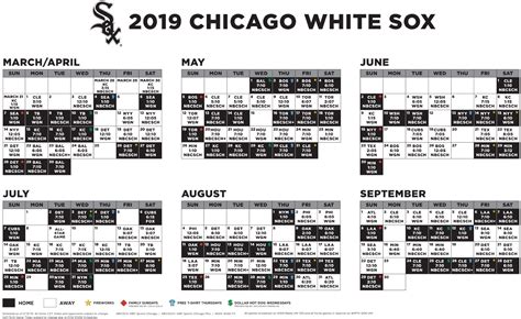 White Sox Schedule Printable - Printable Word Searches