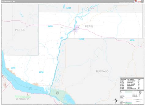 Pepin County, WI Wall Map Premium Style by MarketMAPS - MapSales