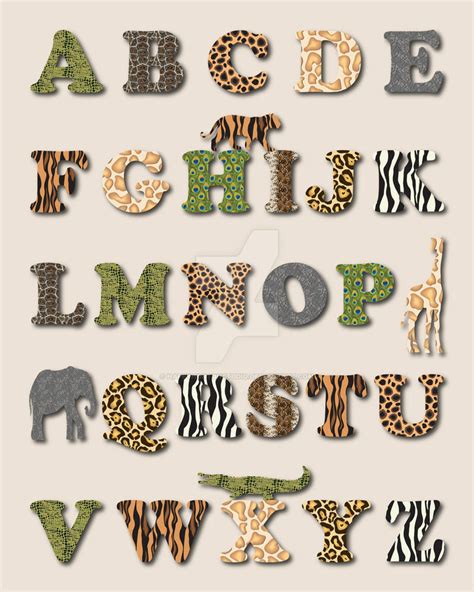 Animal Print Letters Printable - Printable Word Searches