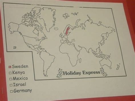 Holidays around the world map