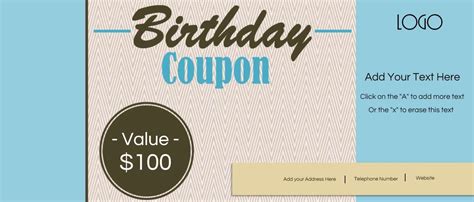 Free Printable Blank Birthday Coupons - Free Printable