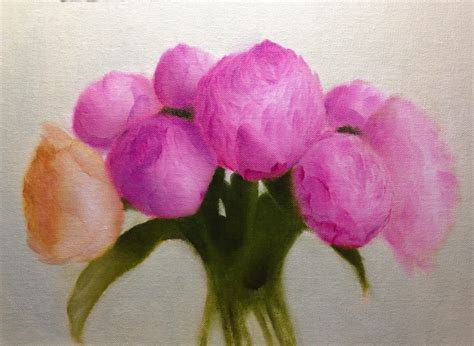 Drawings & Paintings by Jonathan Aller: "Pink Peonies"