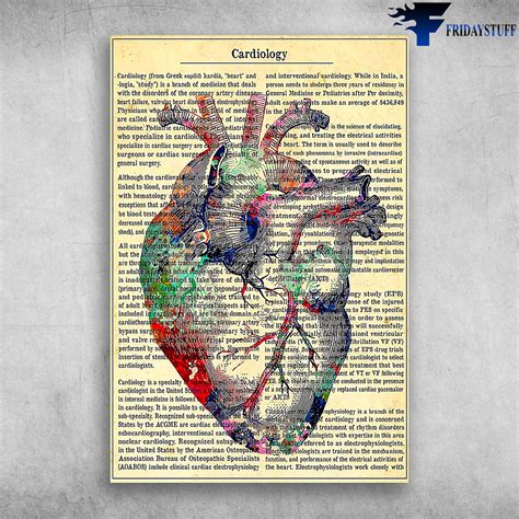 Colorful Human Heart Anatomy Cardiology Proud Cardiologist - FridayStuff