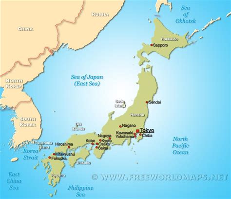 Mapa de japón - Japón en el mapa (Asia Oriental - Asia)