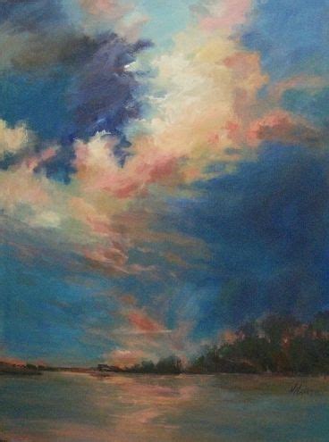 another Big Sky - Coral Clouds -- Mary Maxam Impasto Painting, Cloud Painting, Pastel Painting ...