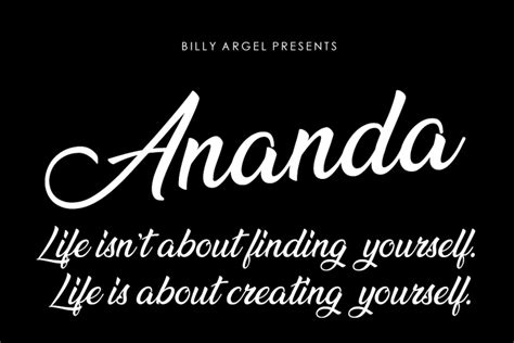 Ananda Font | Billy Argel Fonts | FontSpace