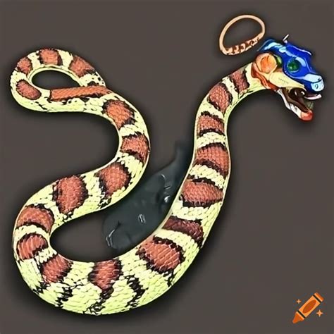 Quirky art of a snake with a paintball gun on Craiyon