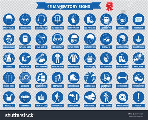 Vetor De Mandatory Signs Construction Health Safety S - vrogue.co