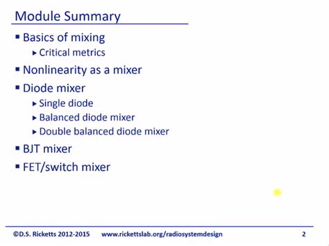 Double balanced mixer | David S. Ricketts