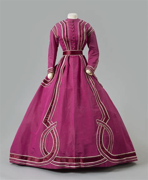 Raspberry Dress with White Beads - Albany Institute of History and Art