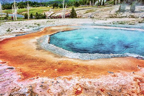 Blue Crested Pool at Yellowstone National Park Photograph by Tatiana ...