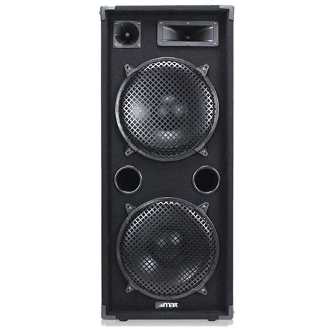 Max SP212 DJ Disco Party PA Bass Speaker Dual 12" Woofers Full Range ...