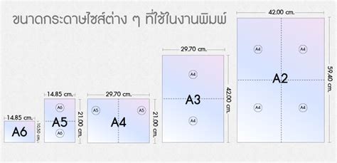 อุปกรณ์เขียนแบบและอุปกรณ์ศิลปะ : ขนาดกระดาษไซส์ต่างๆ A6, A5, A4, A3, A2