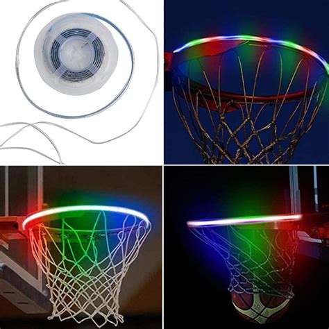 LED Basketball Hoop Lights, Solar Powered Basketball Rim Lights for ...